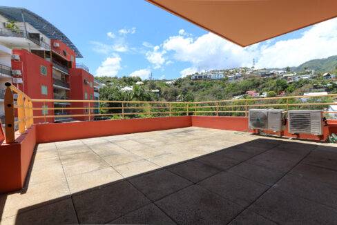 Terrasse de l'appartement F3 à la Providence